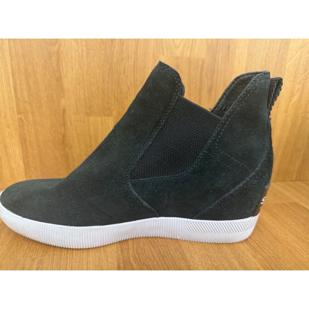Sorel Out N About Wedge Slip-On Boots Black Suede Women’s 8.5 - Picture 3 of 7